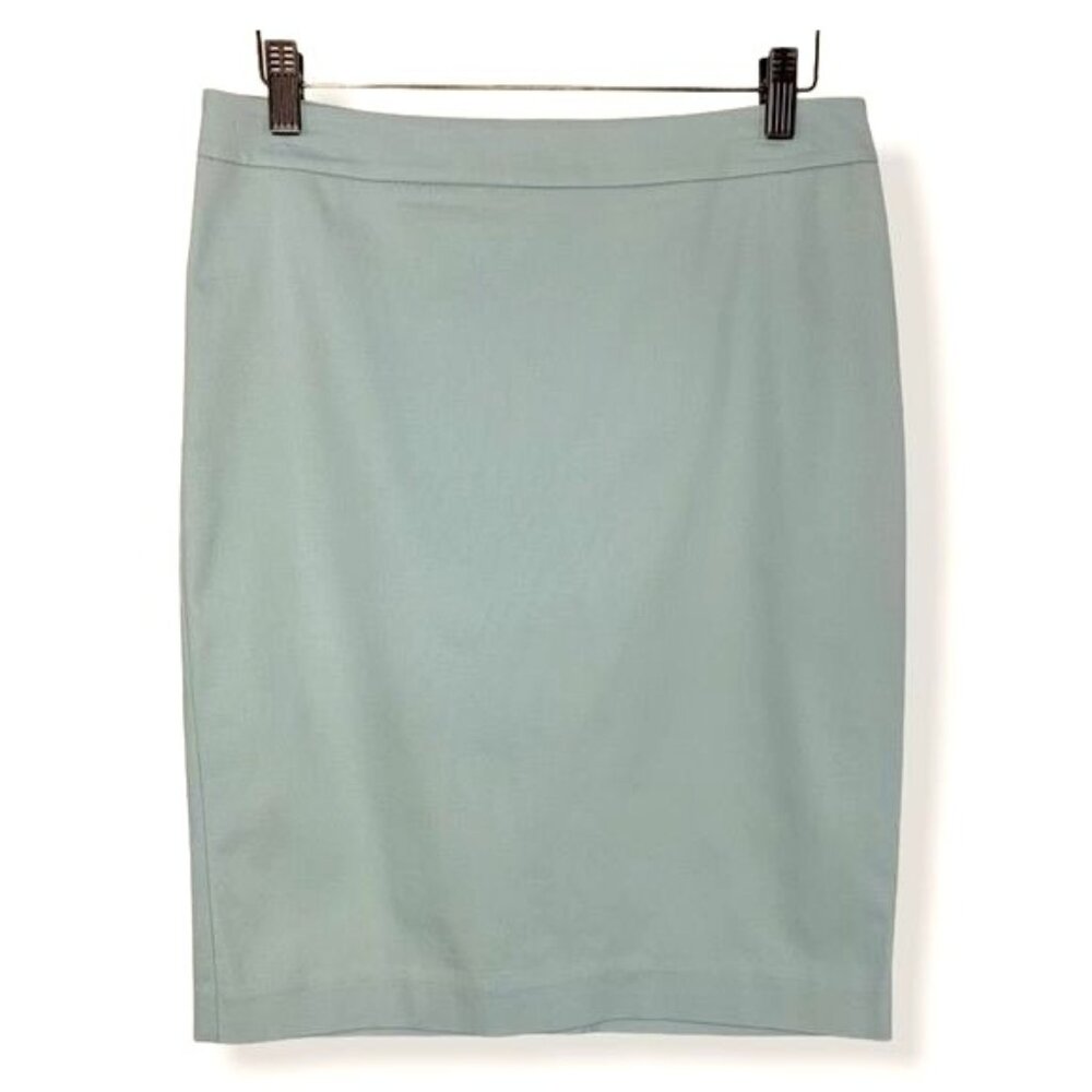 Cabi Jordan Seafoam Green Pencil Zipper Mini Skirt Size 2